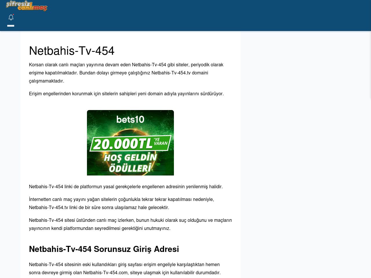 Netbahis-Tv-454 Maç İzle - Şifresiz canlı maç izle