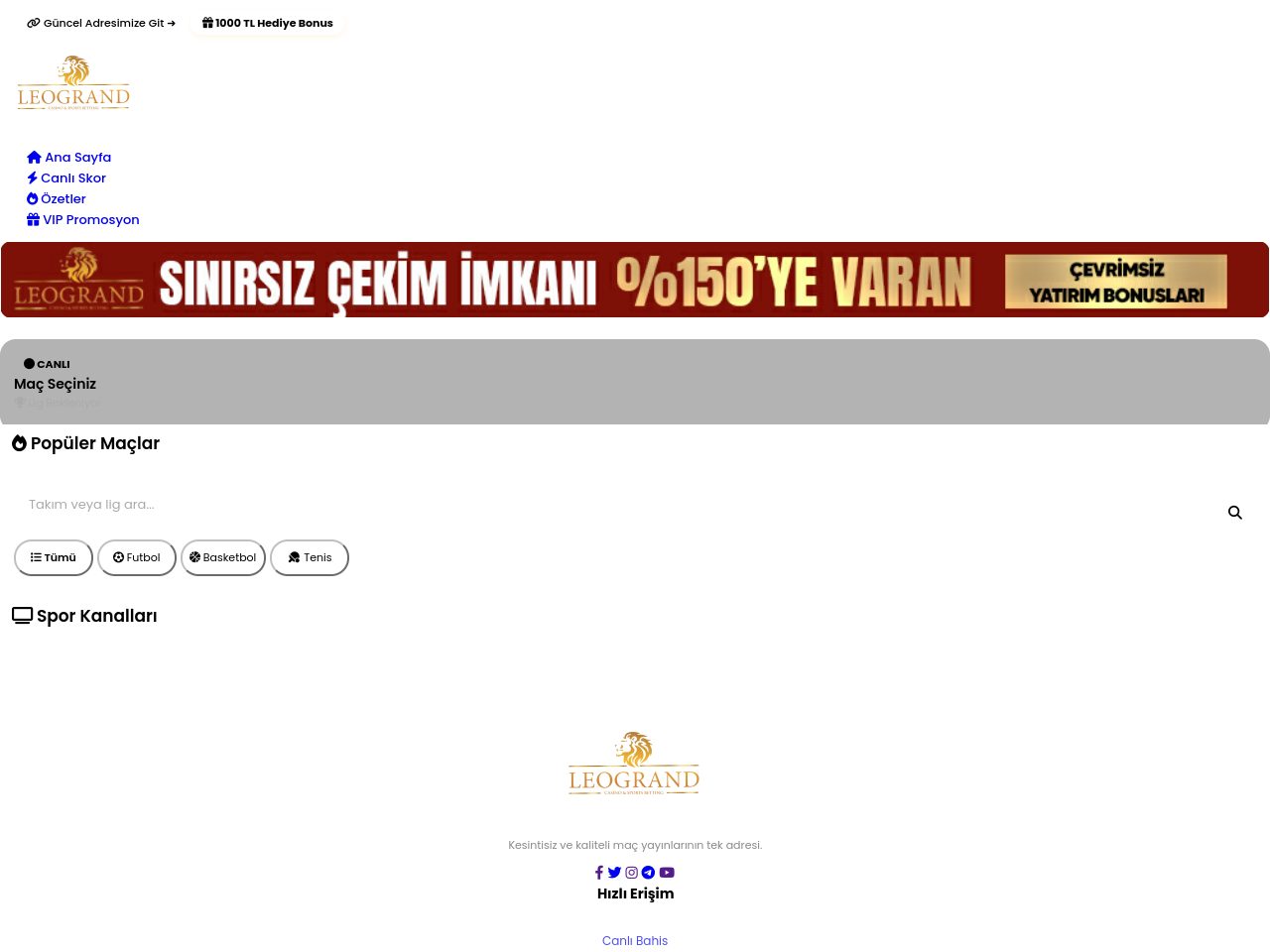 Leo Grand TV | Canlı Maç İzle