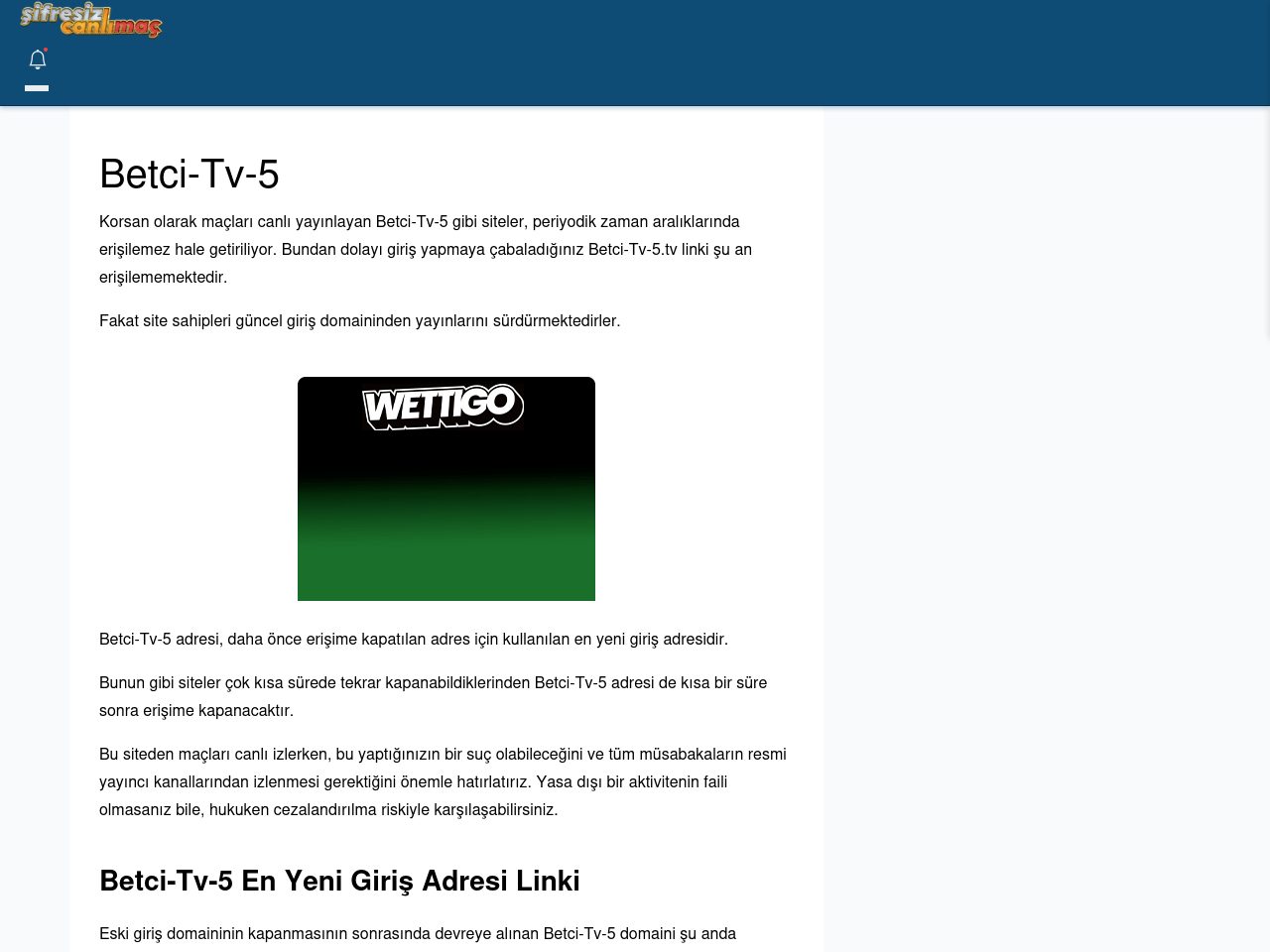 Betci-Tv-5 Canlı Maç - Şifresiz canlı maç izle