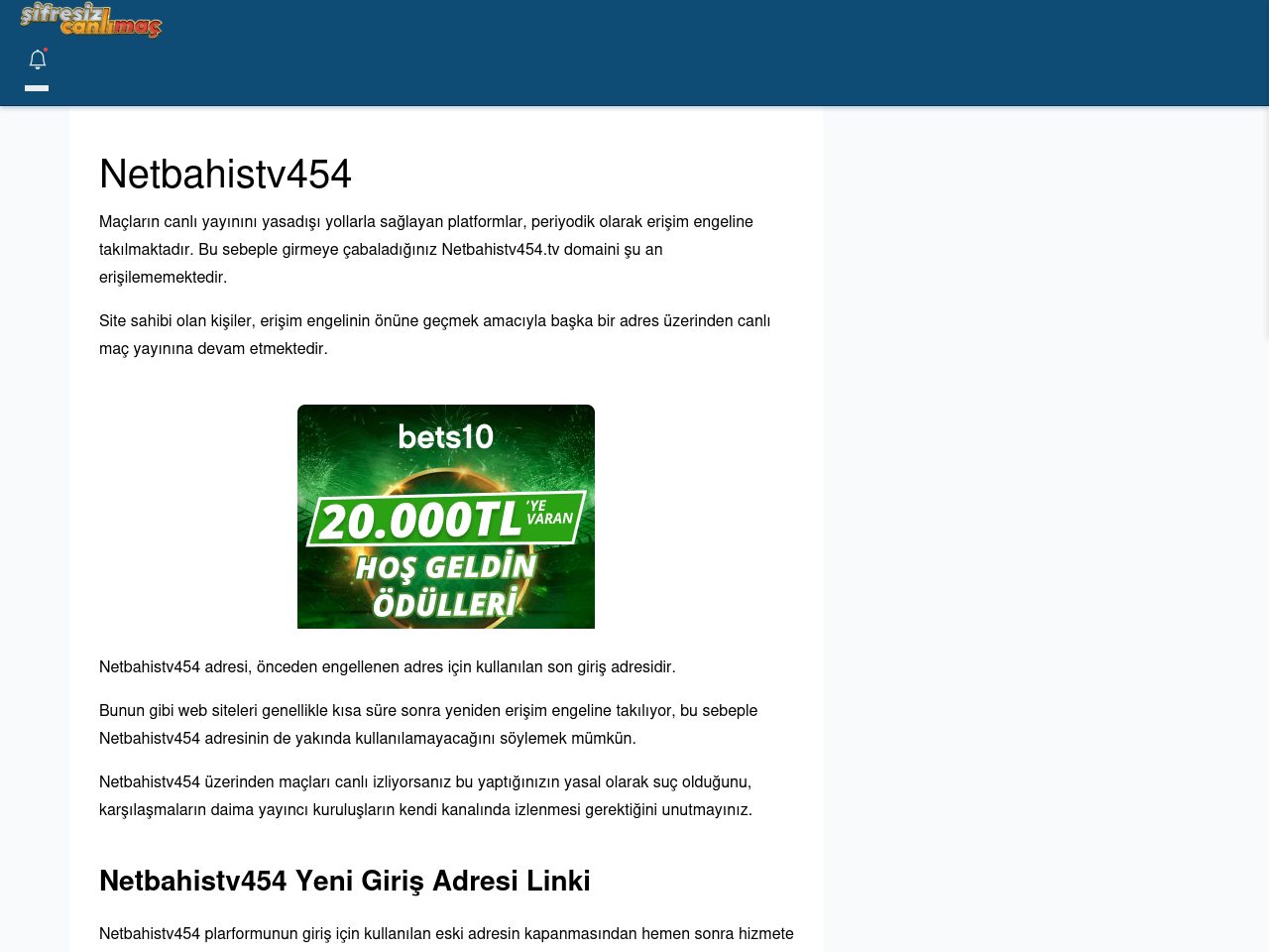 Netbahistv454 Maç İzle - Şifresiz canlı maç izle