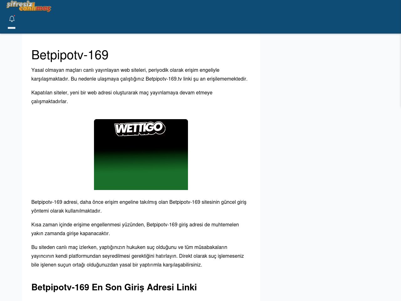 Betpipotv-169 Giriş Linki - Şifresiz canlı maç izle