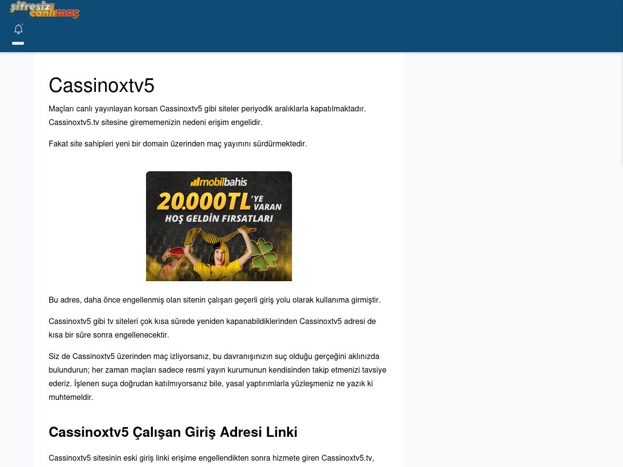 Cassinoxtv5 Canlı Maç - Şifresiz canlı maç izle