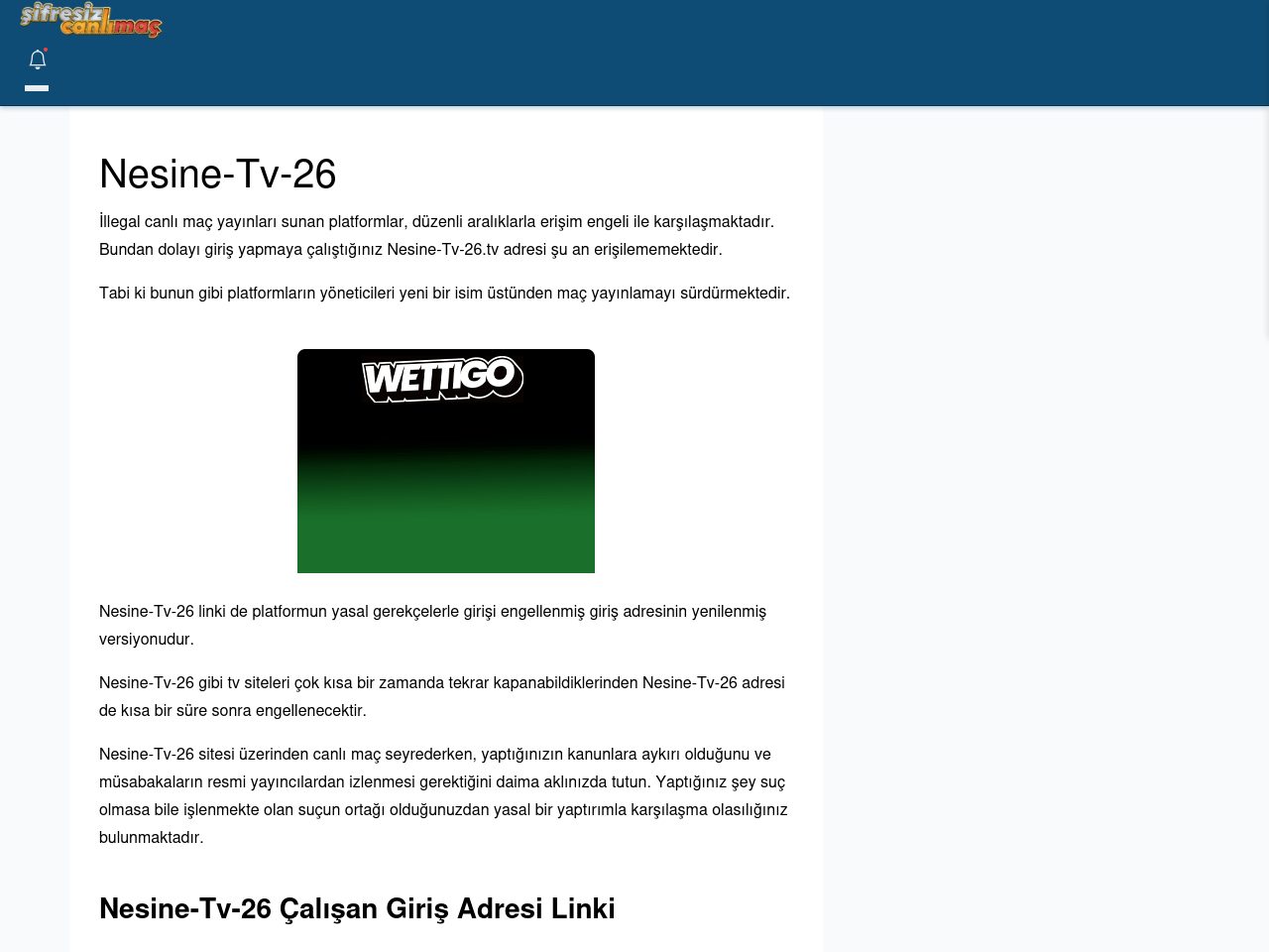 Nesine-Tv-26 Maç İzle - Şifresiz canlı maç izle