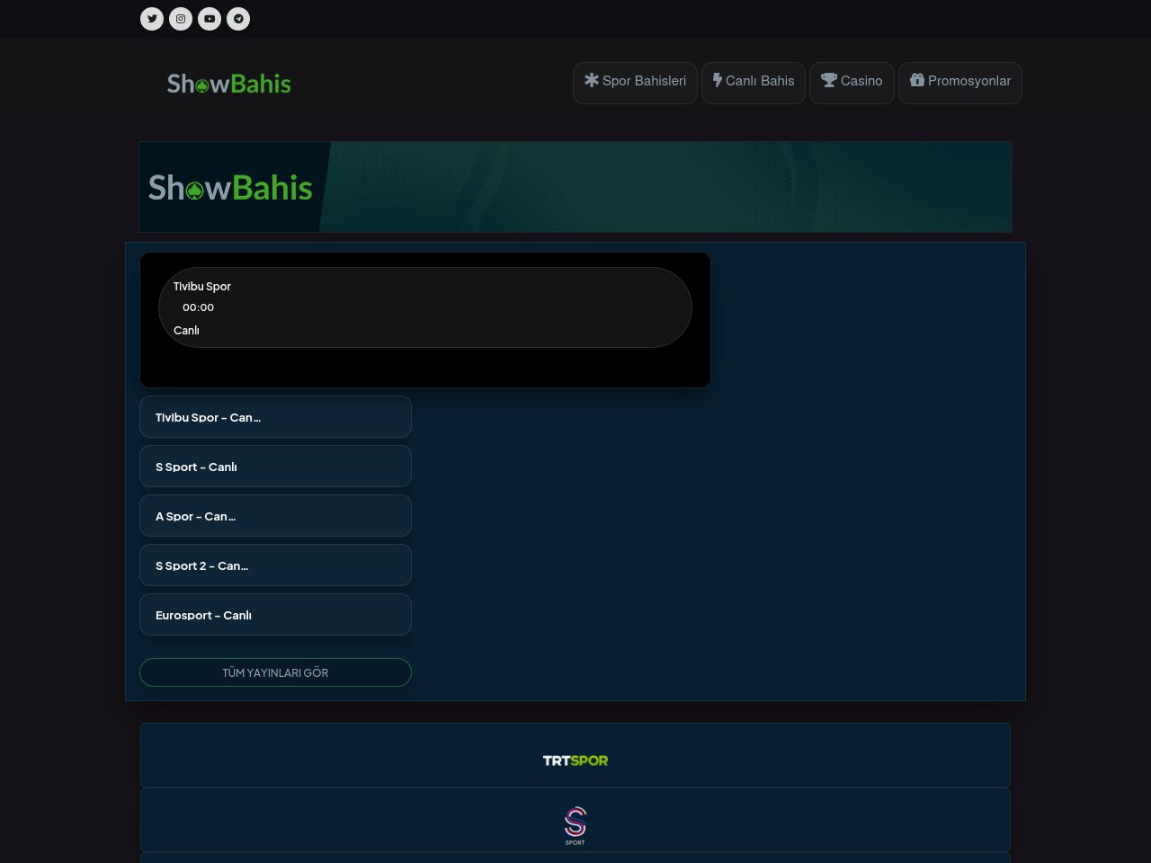 ShowBahis TV | ShowBahis TV