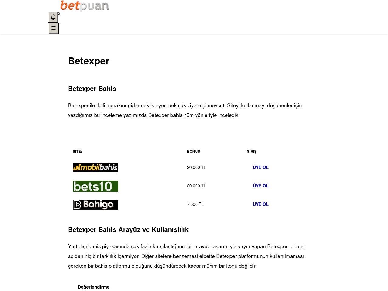 Betexper Bahis