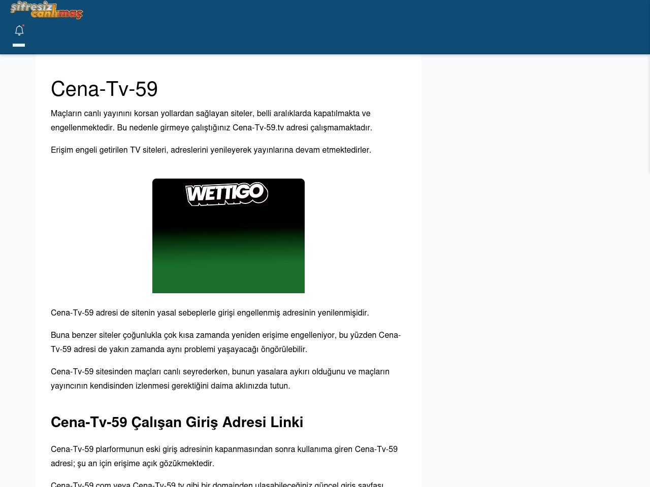 Cena-Tv-59 Canlı Maç - Şifresiz canlı maç izle