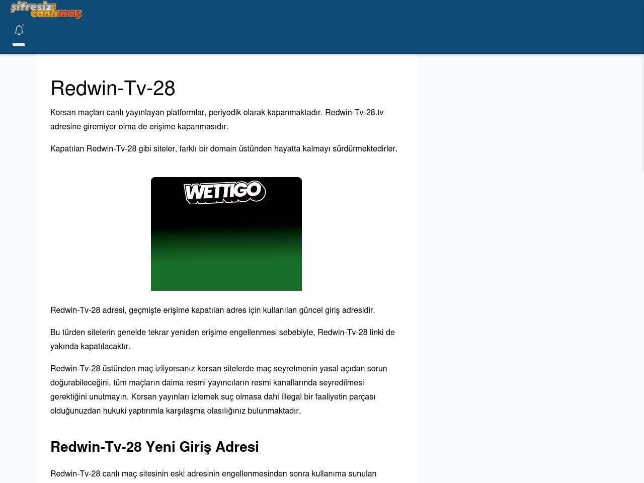 Redwin-Tv-28 Canlı Maç - Şifresiz canlı maç izle