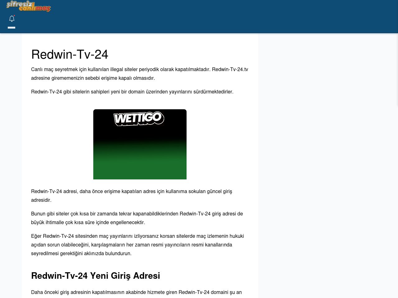 Redwin-Tv-24 Canlı Maç İzle - Şifresiz canlı maç izle