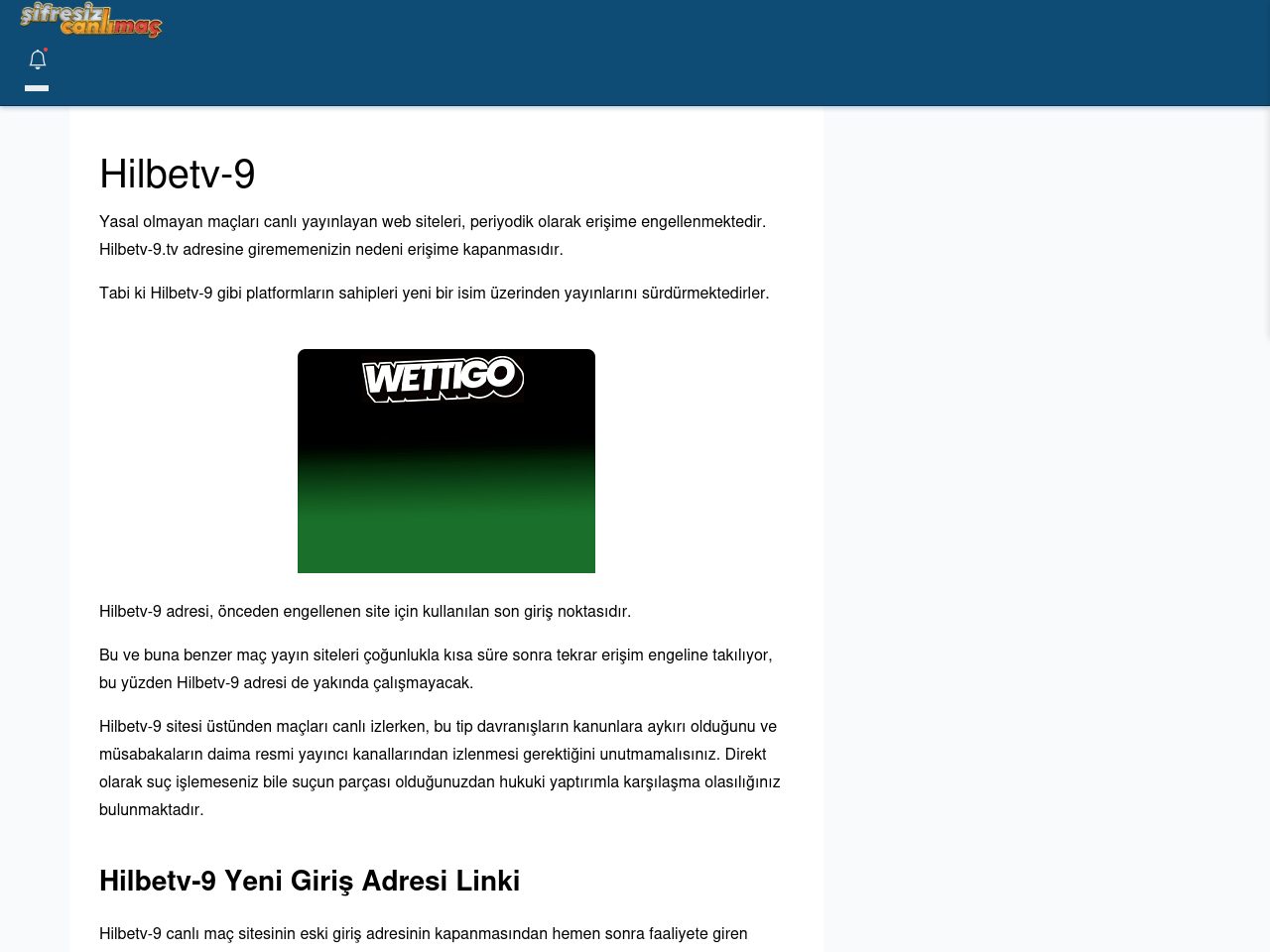 Hilbetv-9 Canlı Maç - Şifresiz canlı maç izle