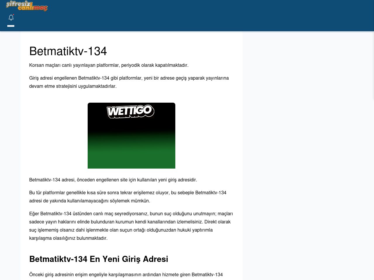 Betmatiktv-134 Güncel Giriş - Şifresiz canlı maç izle