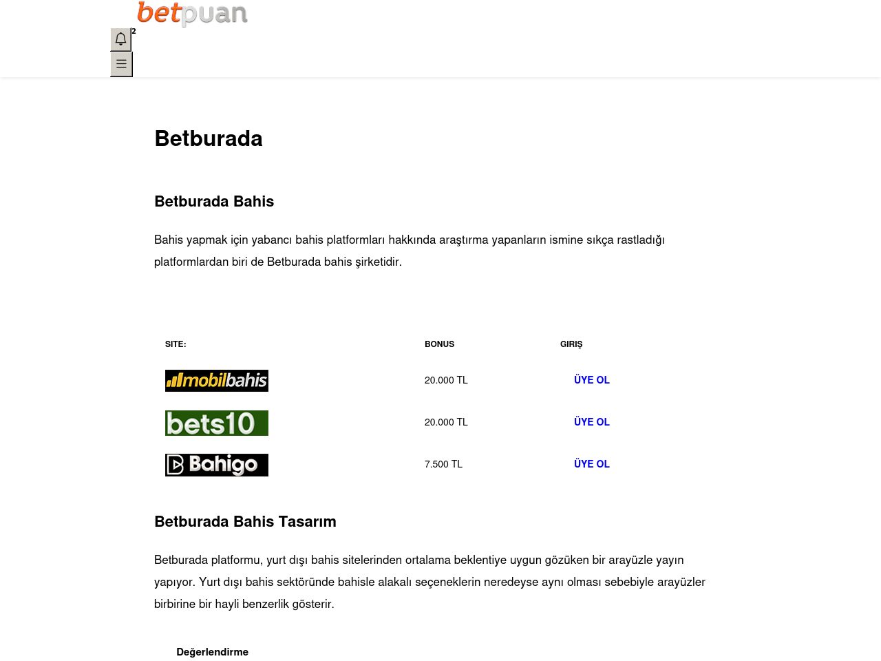 Betburada Bahis