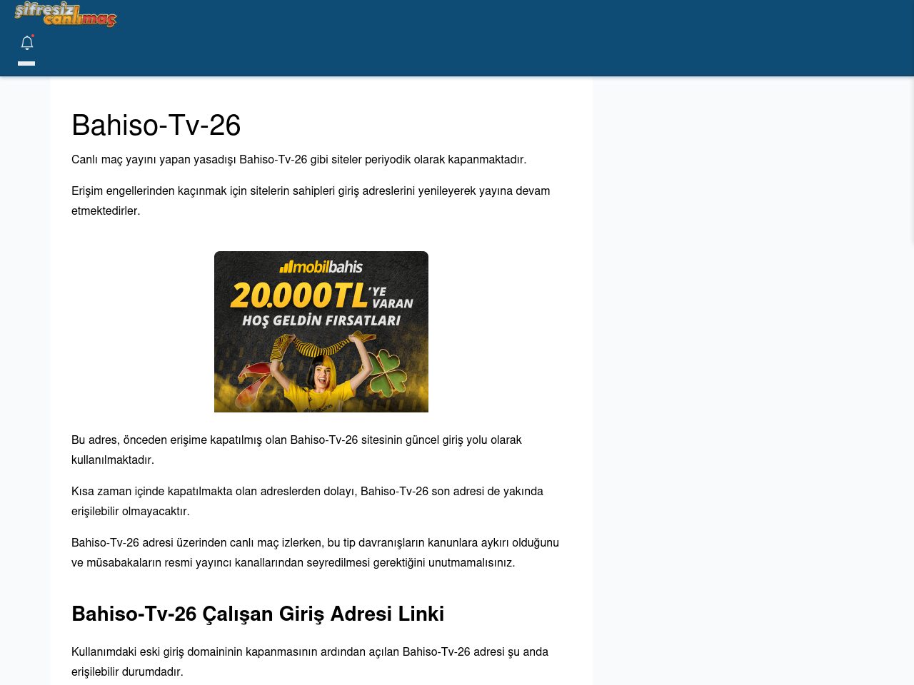 Bahiso-Tv-26 Canlı Maç İzle - Şifresiz canlı maç izle