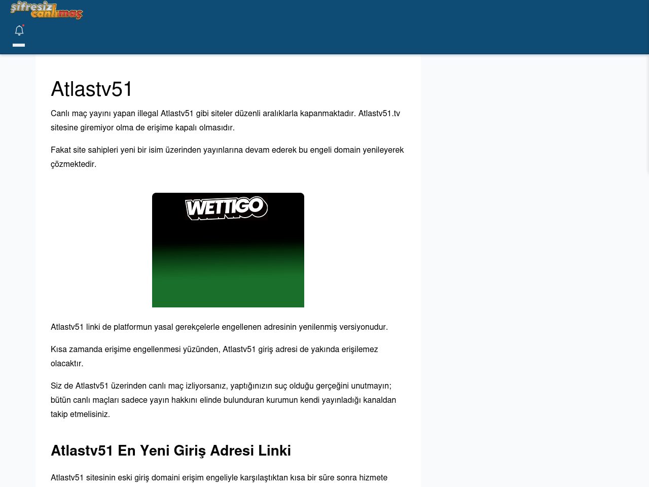 Atlastv51 Canlı Maç - Şifresiz canlı maç izle