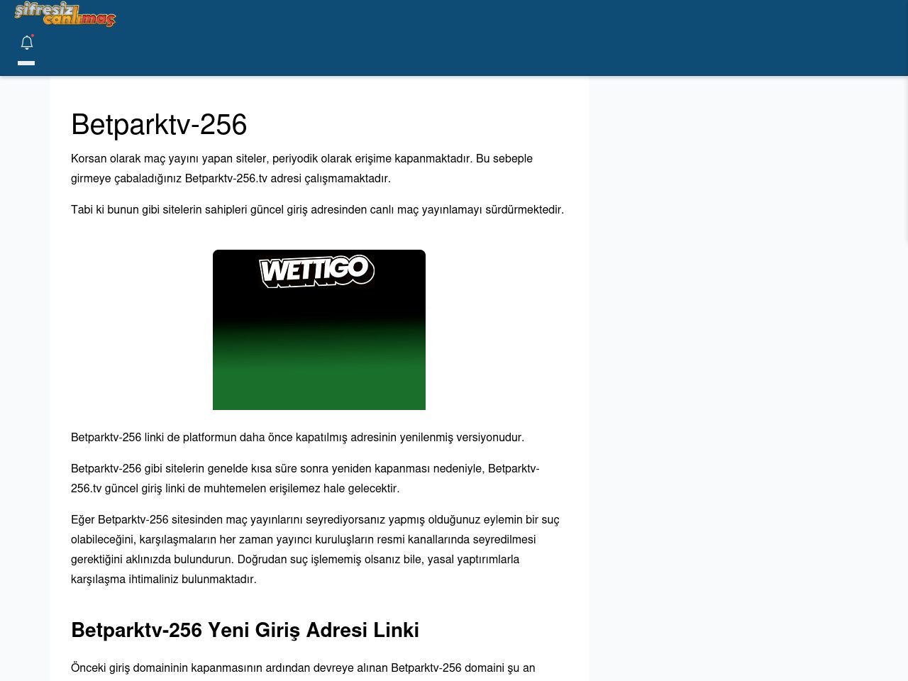 Betparktv-256 Giriş Linki - Şifresiz canlı maç izle