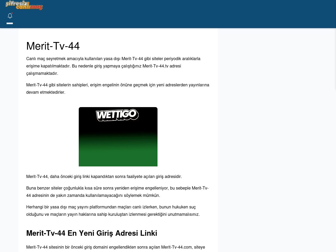 Merit-Tv-44 Giriş Linki - Şifresiz canlı maç izle