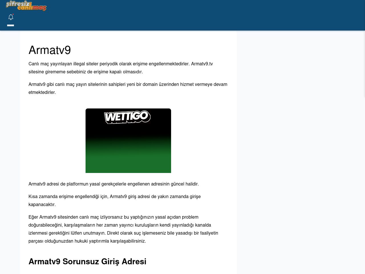 Armatv9 Canlı Maç İzle - Şifresiz canlı maç izle