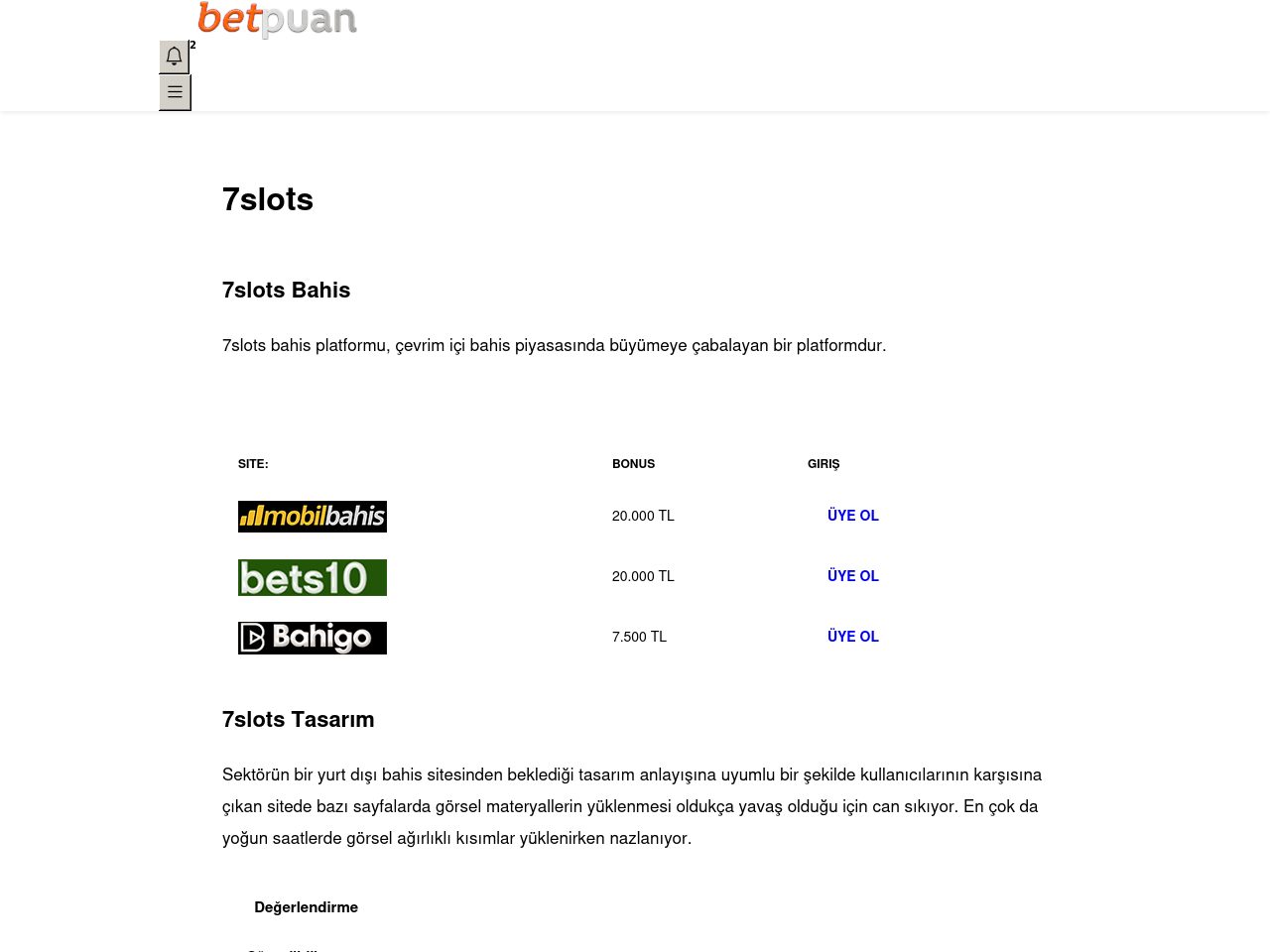7slots Bahis Detaylı İnceleme