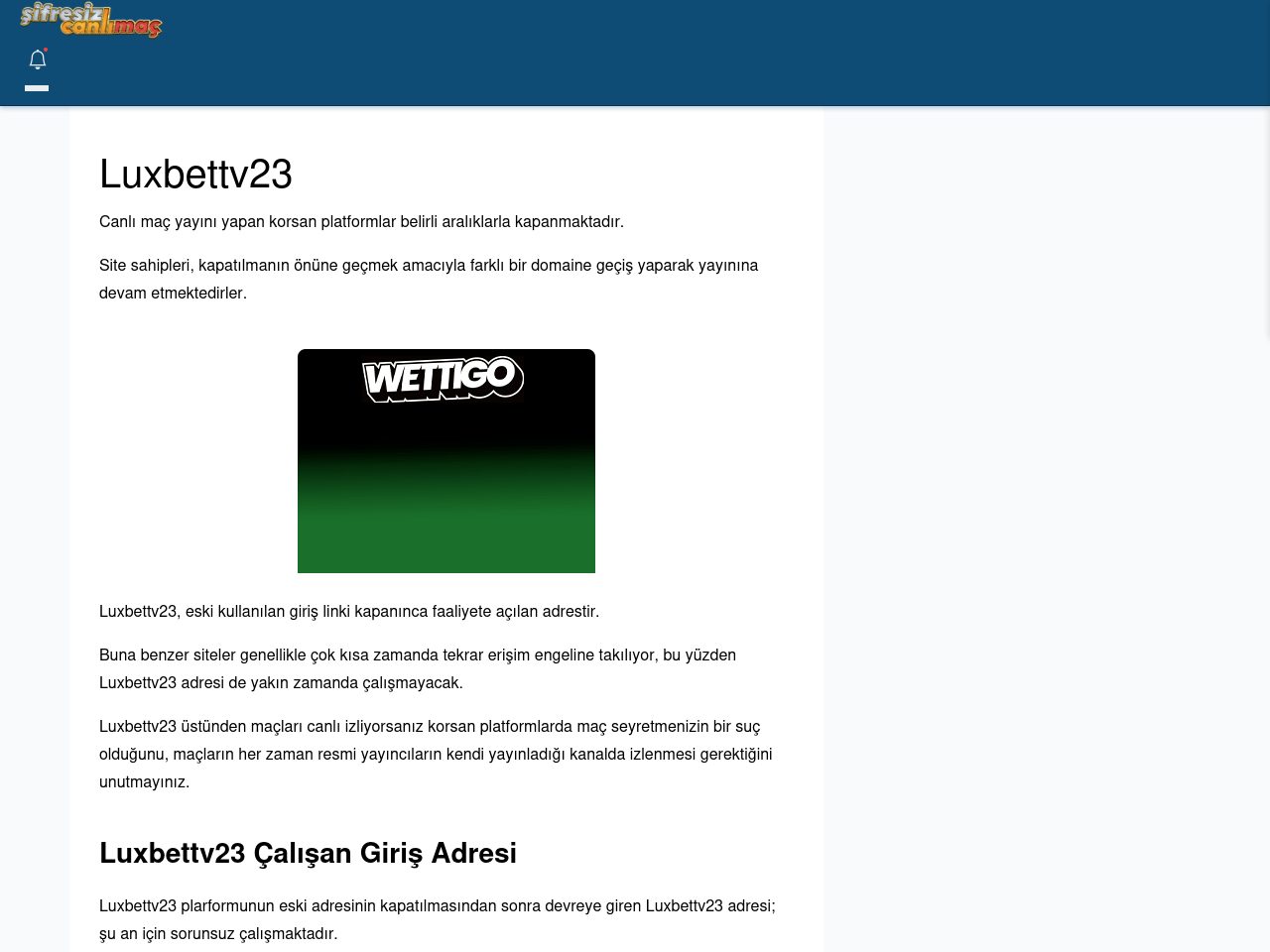 Luxbettv23 Giriş Linki - Şifresiz canlı maç izle