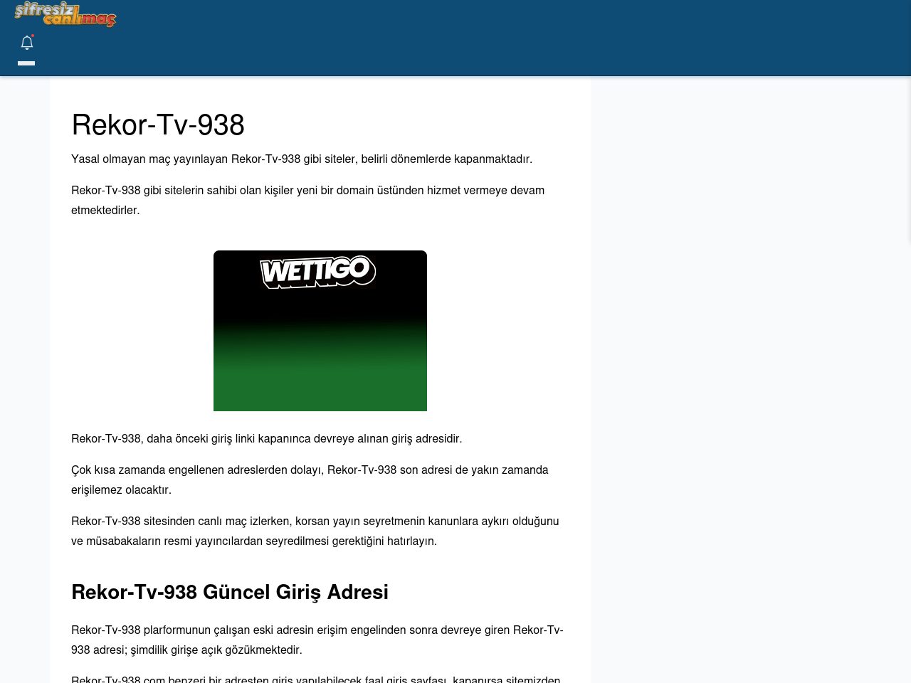 Rekor-Tv-938 Canlı Maç İzle - Şifresiz canlı maç izle