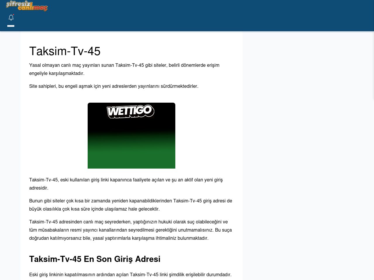 Taksim-Tv-45 Canlı Maç - Şifresiz canlı maç izle