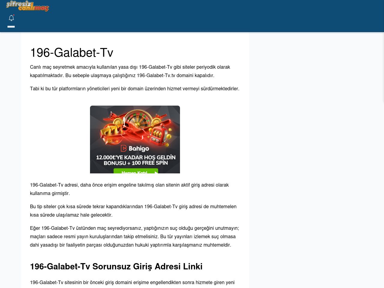 196-Galabet-Tv Canlı Maç - Şifresiz canlı maç izle