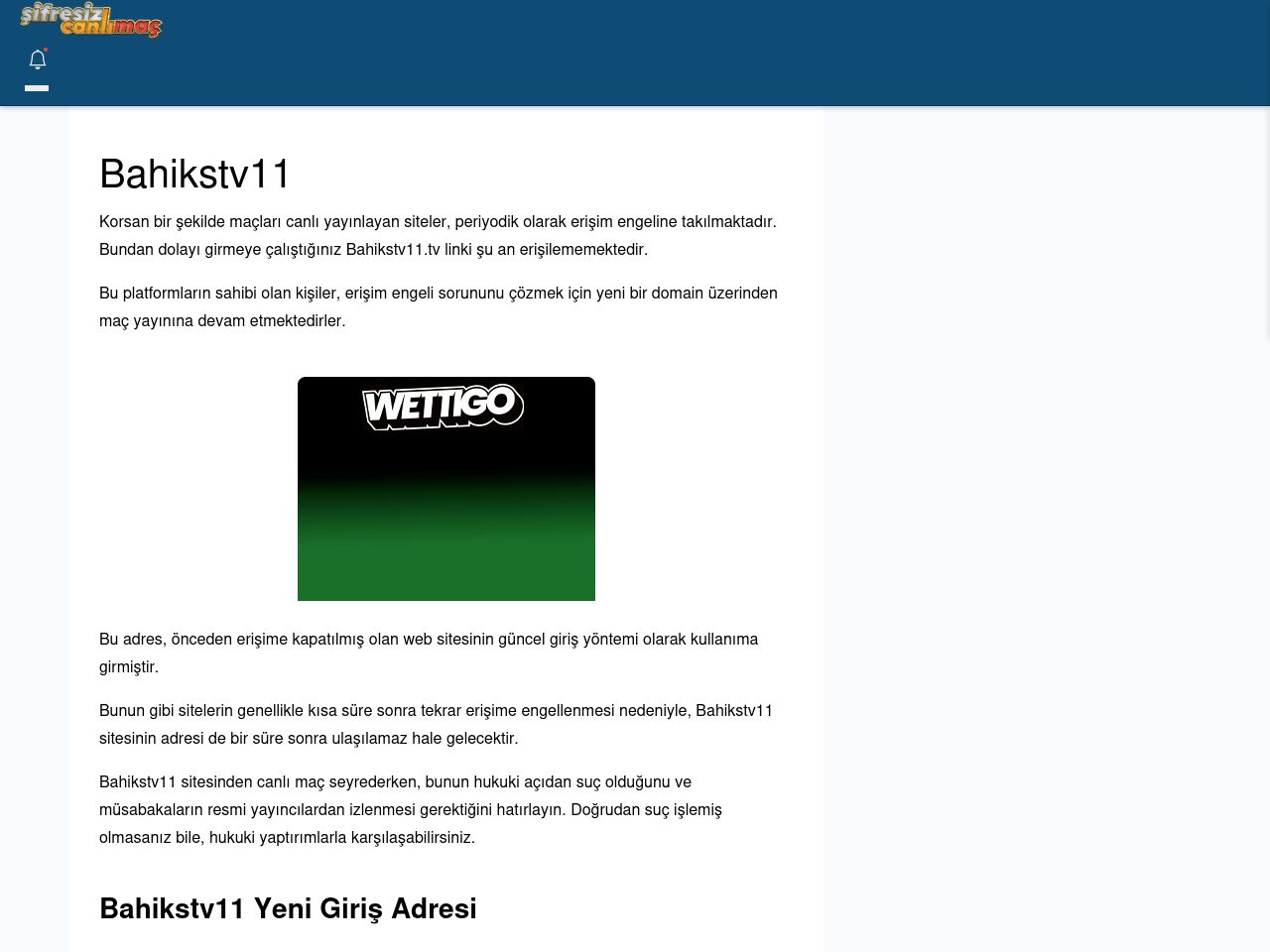 Bahikstv11 Canlı Maç - Şifresiz canlı maç izle