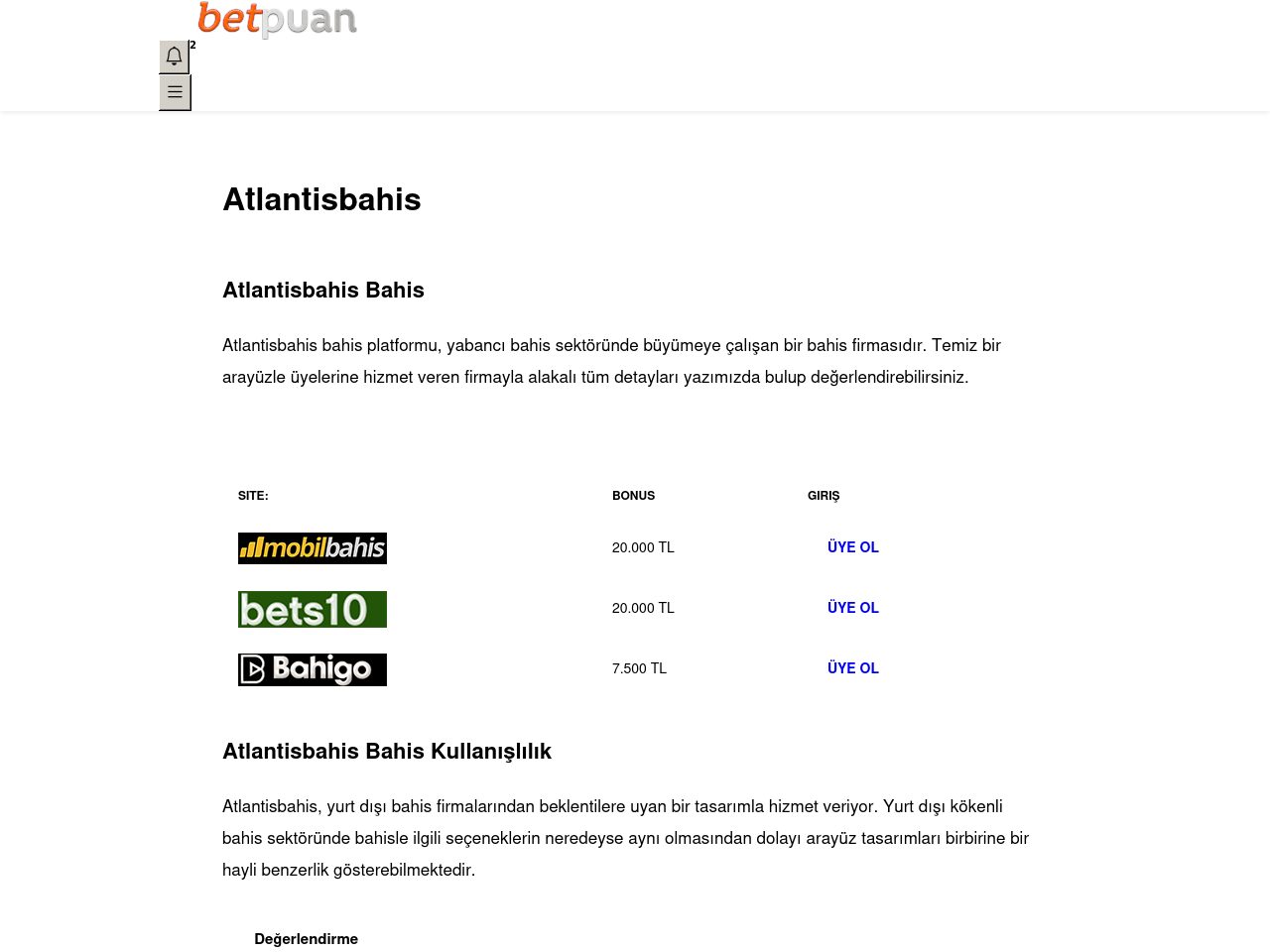 Atlantisbahis Bahis Analiz