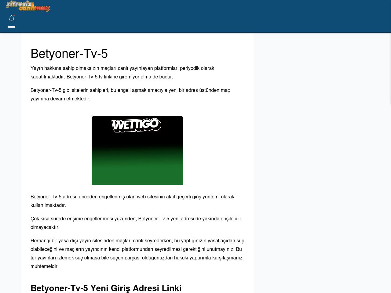 Betyoner-Tv-5 Canlı Maç - Şifresiz canlı maç izle