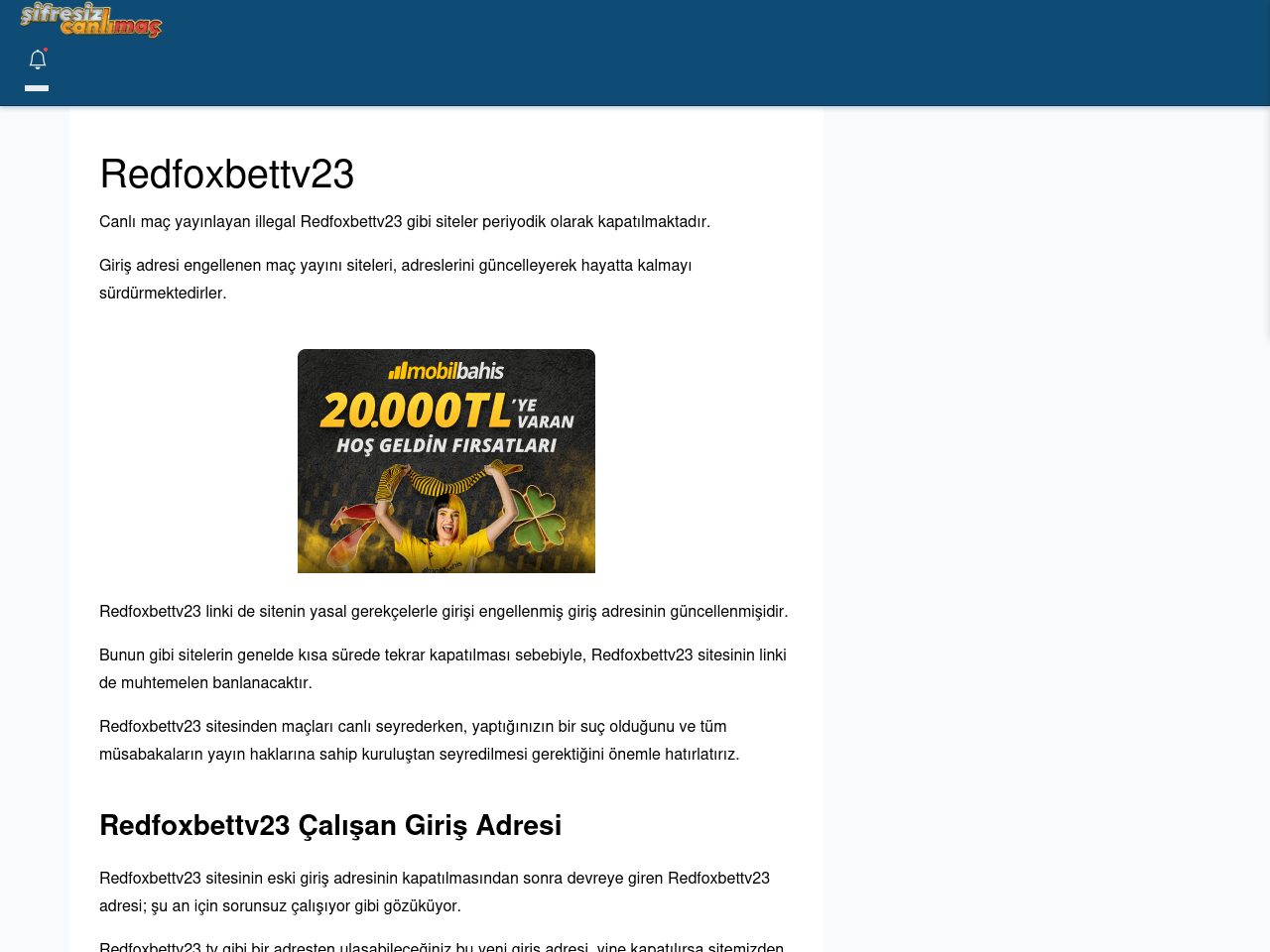 Redfoxbettv23 Güncel Giriş - Şifresiz canlı maç izle